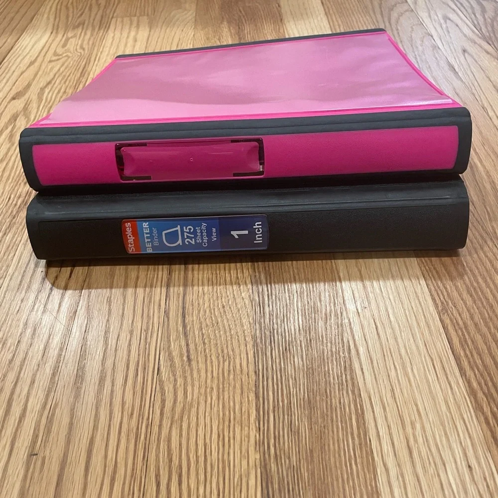 Set of 2 1Inch Bunders with assorted file folders